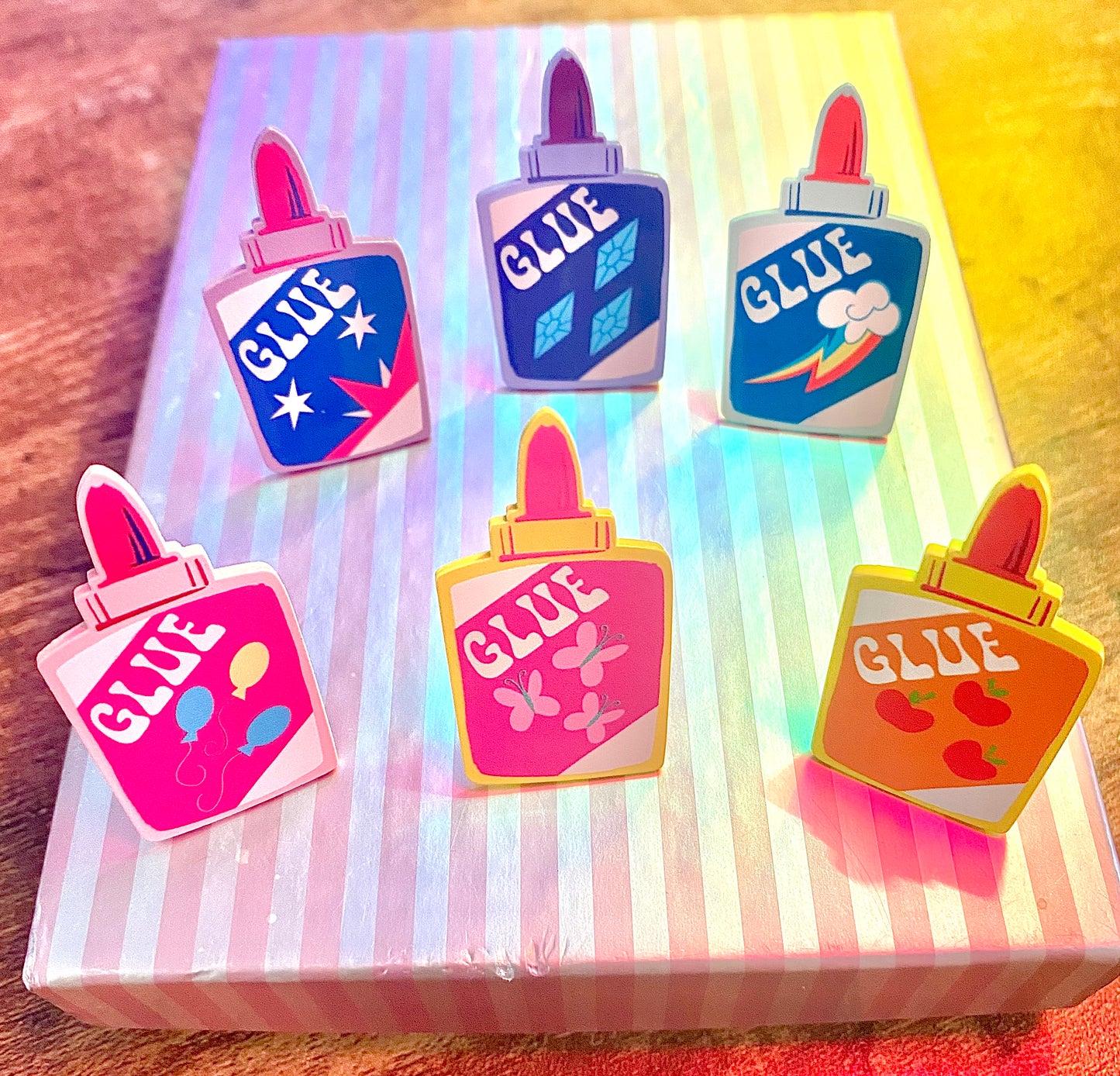 Friendship is the Glue Pin - Apple
