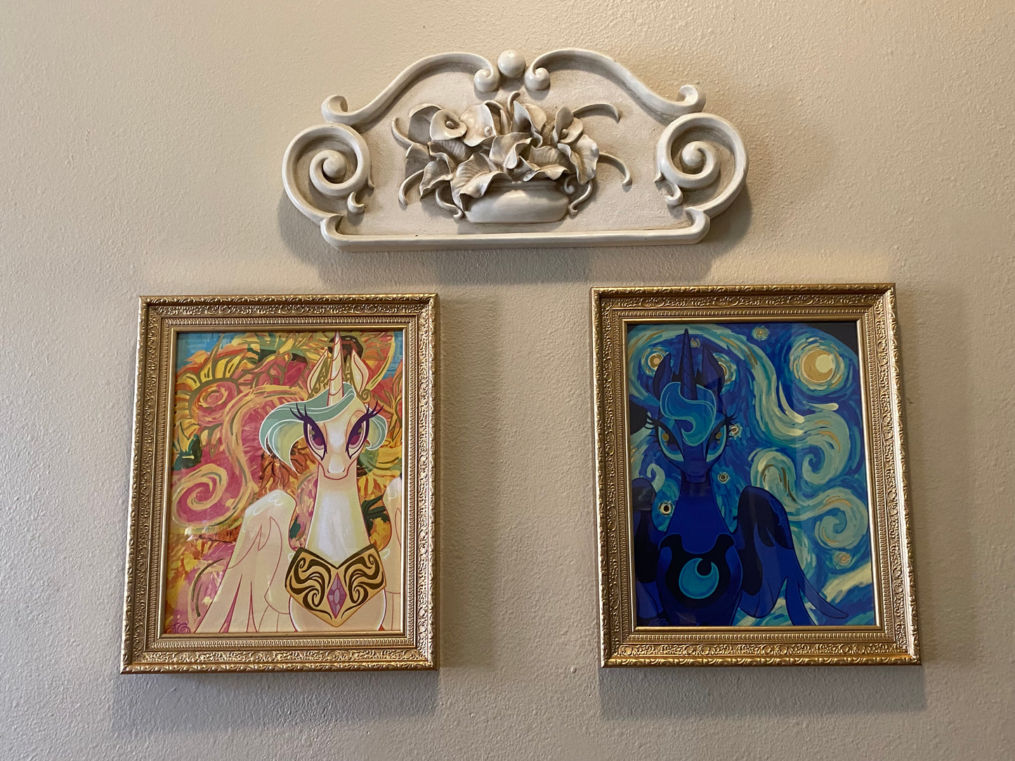 Gold Foil Print - Starry Night Luna