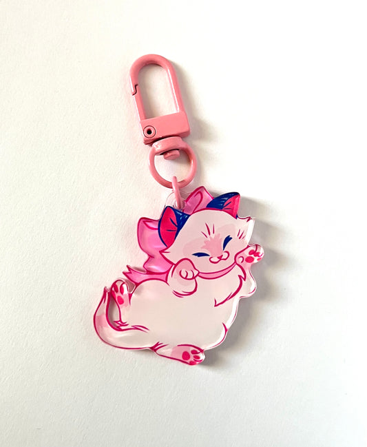 Persnickety Kitty Keychain