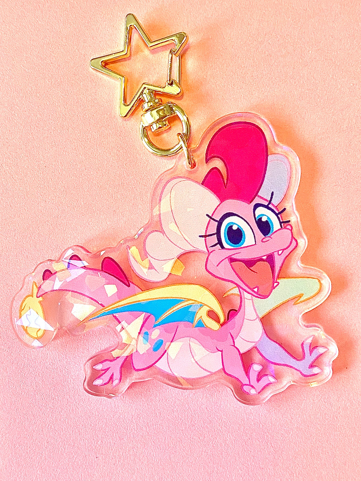 Dragon Keychain - Pink